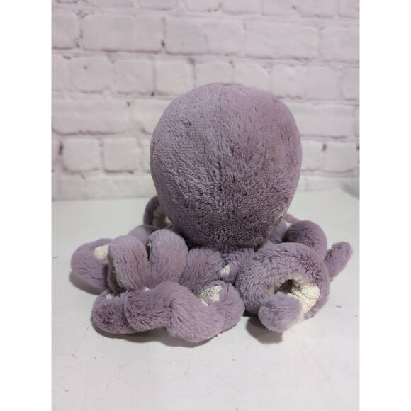 Purple Jellycat Octopus Stuffed Animal Baby Plush 6” Lilac Little Maya No Tag - Picture 4 of 10